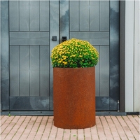 Jardinière rouillée en acier Corten et jardinière cortern rouillé décoration de jardin pot de fleur