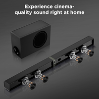 Enceinte Bluetooth Sans Fil pour Système Home Cinéma, Barre de Son avec Caisson de Basses 2.1 Canaux pour Téléviseur avec Connexions ARC/OPT/AUX/BT