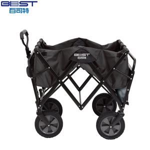 भारी शुल्क ऑल-इलाके स्टेनलेस स्टील वैगन कार्ट फोल्डेबल औद्योगिक भंडारण धारक आउटडोर समुद्र तट खरीदारी उपकरण - Product Image 2