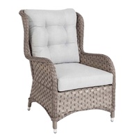 Ensemble de meubles d'extérieur Joyeleisure moderne en aluminium et rotin, 5 pièces, avec coussins, pour usage en ferme et hôtel