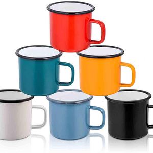 Mug en émail vintage personnalisé, coloré, imprimé, pas cher, sublimation, qualité garantie, en fonte, écologique, minimaliste - Product Image 6