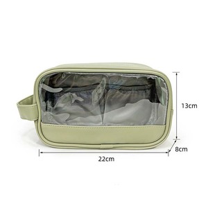 Borsa per il Trucco in Pelle PU 2026 con Finestra Trasparente, Impermeabile, Chiusura a Cerniera, Custodia da Viaggio Casual e Alla Moda per Cosmetici - Product Image 5