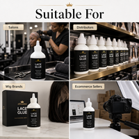 Fabricant de colle pour perruques en dentelle à marque privée avec formule à base d'eau facilement dissolvable pour les marques de perruques