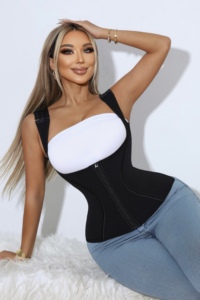 X-hình dạng xương thép tâng bốc giảm béo lưới dây kéo căng cao cộng với móc và mắt Colombian fajas huấn luyện viên eo tốt nhất cho phụ nữ - Product Image 6