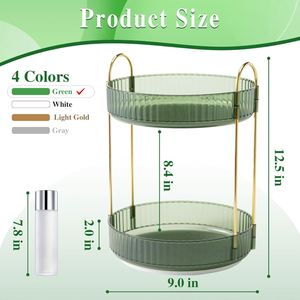 360 Rotating <b>Makeup</b> Organizer Large Skincare Make up Storage Perfume Organizers Cosmetic Dresser Organizer - Product Image 2