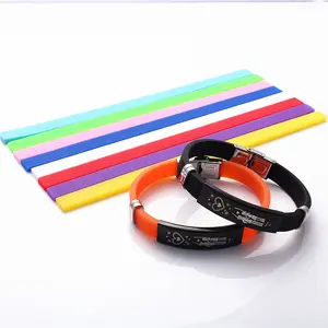 Fashion Friendly Custom Ajustable Belted Bangles Rubber Silicone And Stainless Steel Letter Charm Bracelet Couple