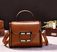 Sac à bandoulière de luxe en cuir véritable pour femme, mini sac à main élégant