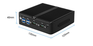 Personalizar Nano Box Computador Desktop Intel N100 <span class=keywords><strong>Dual</strong></span> Lan <span class=keywords><strong>Dual</strong></span> Com <span class=keywords><strong>Dual</strong></span> Display Barebone Nano Box Fanless Industrial NUC Mini PC - Product Image 6