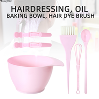 Wanmei OEM/ODM Outils de coloration capillaire pour salon, Ensemble brosse et bol pour teinture, Cuillère mélangeuse et pinces pour coiffure