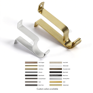 Accesorios Modernos para Cortinas, Soporte Individual <span class=keywords><strong>de</strong></span> <span class=keywords><strong>Hierro</strong></span> Metálico <span class=keywords><strong>de</strong></span> 2 mm <span class=keywords><strong>de</strong></span> Espesor para Barra Romana, Fabricación <span class=keywords><strong>de</strong></span> Chapa Metálica OEM - Product Image 3