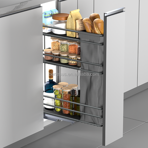 4 in 1 Modern Design Pull Out Cabinet Organizer Modular Kitchen <b>Wire</b> <b>Basket</b> Slide Out Bread <b>Basket</b> for Base Cabinet 02.2A.RWD207 - Product Image 2