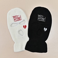 Pasamontañas de Punto Acrílico, Máscara Facial Completa, Cálida, Cortavientos y Térmica para Esquí, Snowboard, Motociclismo y Deportes de Invierno al Aire Libre