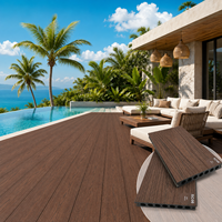 Planches de terrasse en composite co-extrudé anti-rayures, imperméables, en WPC, pour piscine et cour