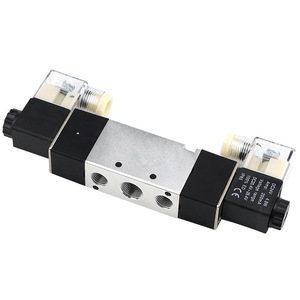 Vanne solénoïde 4V320-10 à double bobine, 2 positions, 5 voies, port 1/2 pouce, DC12V DC24V AC110V AC220V, vanne de régulation de gaz - Product Image 1