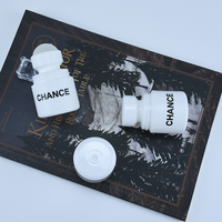 Flacons roll-on vides de 30 ml et 60 ml format voyage pour parfum, anti-fuite, en plastique blanc rond avec grande bille en plastique