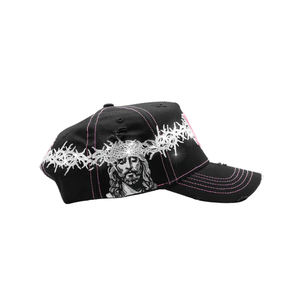 Casquettes Rude Awakening de haute qualité, personnalisées, avec logo brodé 3D <span class=keywords><strong>Lalala</strong></span>, visière incurvée, 5 panneaux, casquettes Rude - Product Image 4