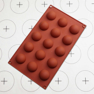 Лидер продаж, без BPA силиконовая антипригарная форма для торта с 15 отверстиями, полусфера, форма для шоколада - Product Image 5