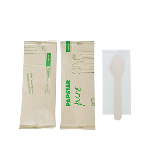 Ensemble de couverts jetables en bois vert 100% naturel Estick pour le camping - Fournisseur direct d'usine - Product Image 3