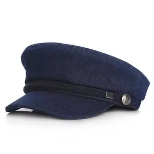 Casquettes pour enfants et bébés, casquettes à visière, chapeaux de journaliste, chapeau de <span class=keywords><strong>marin</strong></span>, casquette plate pour bébé, 51/53 - Product Image 1