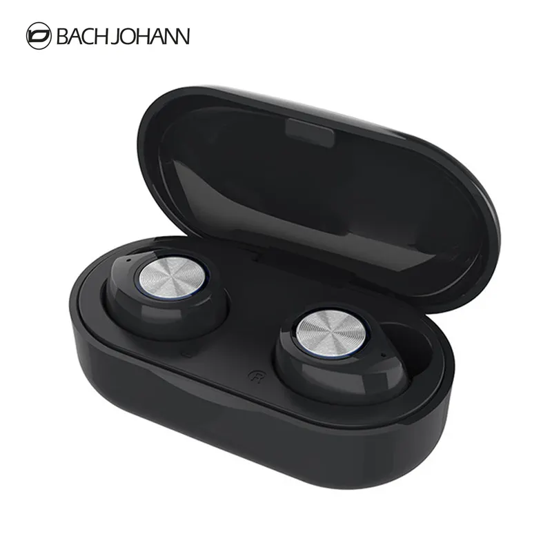 2021 BACHJOHANN New TWS 5.0 BT mini earphones handsfree wireless sporting headphones with charging box 400mah gaming headset