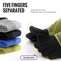 Chaussettes à cinq doigts WRELS, faible MOQ, stock disponible, chaussettes en laine mérinos respirantes et légères, chaussettes à cinq doigts pour sports de plein air, antidérapantes