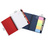 Cuaderno fabricado con logotipo personalizado de nuevo diseño GemFully y notas adhesivas con bolígrafo de papel