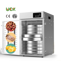 Voedsel Roterende Dehydrator Voor Schokkerig Fruit Vlees 9-Tray Roestvrijstalen Dehydrator Machine Instelbare Timer Temperatuurregeling