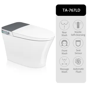 TEJJER Nozzle Self-cleansing Automatic Flushing Electric 1 Piece Tankless Intelligent Smart Toilet