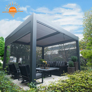 Gazébo de jardin de luxe en Aluminium, étanche avec auvent, livraison gratuite - Product Image 4