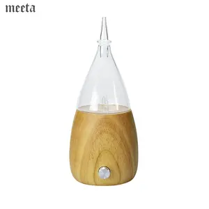 Pure Essential Oil Diffuser Glass Wood Nebulizing Diffuser Aromatherapy Natural Nebulizer Room Quite Oil Diffuser