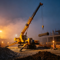 Grue sur chenilles certifiée CE avec une capacité de 5 tonnes pour l'installation et la présentation de grandes œuvres d'art dans les halls d'exposition des musées