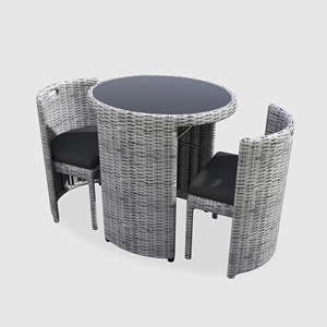 Ensemble <span class=keywords><strong>de</strong></span> mobilier <span class=keywords><strong>de</strong></span> jardin en rotin <span class=keywords><strong>de</strong></span> haute qualité pour <span class=keywords><strong>balcon</strong></span> et terrasse, 3 pièces, table basse et chaises pour 2 personnes, gain <span class=keywords><strong>de</strong></span> place - Product Image 6