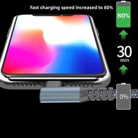 Cable Trenzado de Nailon Tipo-C 2 en 1, Carga Rápida PD de 60W y Transferencia de Datos, 1M/2M para iPhone 15/15 Plus/15 Pro Max