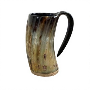 Tazas de Cuerno de Buey Naturales, Aptas para Lavavajillas, Estilo Americano, Ecológicas, Capacidad de 500-1000 ml, Ligeras y Portátiles para Cerveza - Product Image 5