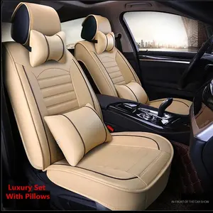 Wholesale Universal Full Car Seat Cover Leather Front And Rear Best Quality Waterproof Leather Seat Cover Car