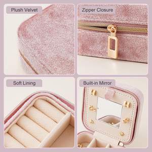 Caja de Almacenamiento de Joyas de Lujo con Forro de Terciopelo, Organizador de Anillos, Collares, Pulseras y Pendientes - Product Image 4