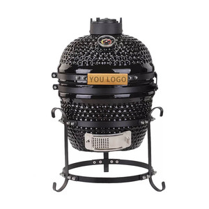 Barbecue Kamado en céramique brillante Auplex de 13 pouces, de qualité supérieure, avec finition émaillée, pour cuisson au charbon de bois, cuisine extérieure, <span class=keywords><strong>four</strong></span> pour une cuisine gastronomique - Product Image 3