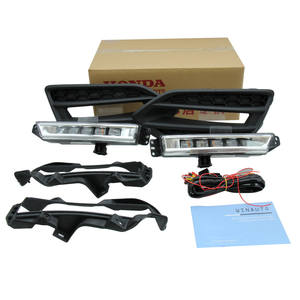 WINAUTO 12V señal de giro LED luz de circulación diurna para Honda VEZEL y <span class=keywords><strong>HRV</strong></span> 2018 - <span class=keywords><strong>2020</strong></span> con luz amarilla y azul móvil - Product Image 1