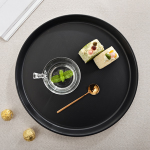 Supply Double Swords brand brown round and square PU leather ABS plastic non-slip <b>trays</b>, <b>tea</b> <b>trays</b>, coffee <b>trays</b>, fast food - Product Image 1