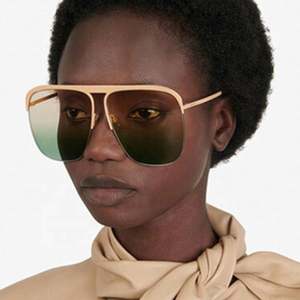 Gafas de Sol Cuadradas Extra Grandes de Metal para Mujer, Estilo Vintage, con Marco Grande y Lentes Degradadas, Protección UV400, Novedad 2021 - Product Image 2