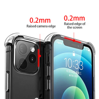 Coque transparente en TPU 1,5 mm antichoc souple et transparente avec protection renforcée aux quatre coins pour Samsung S26 S25 S24 S23 Plus S22 Ultra