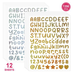Autocollants <span class=keywords><strong>lettres</strong></span> brillants <span class=keywords><strong>de</strong></span> 0,5 pouce, série Sands, cadeau d'anniversaire, carte <span class=keywords><strong>de</strong></span> vœux DIY, carte Goo, carnet <span class=keywords><strong>de</strong></span> notes - Product Image 5