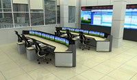 Meubles de salle de contrôle salle d'opération réseau bureau d'ordinateur réglable NOC ingénieur bureau aide bureau console