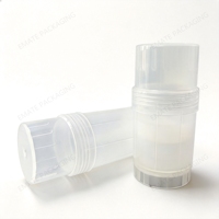 Contenant de Luxe Cylindrique Blanc Mat en PP 30g/60g pour Soins de Beauté, Emballage Plastique Recyclable pour Stick Déodorant