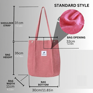 <span class=keywords><strong>Sac</strong></span> fourre-tout en velours côtelé 2026 pour femme, grand <span class=keywords><strong>sac</strong></span> à bandoulière vintage avec poche zippée, en velours doux pour le travail - Product Image 2
