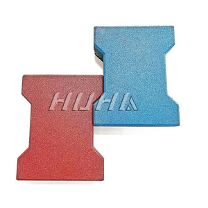 Baldosas de Caucho Antideslizantes para Exteriores <span class=keywords><strong>HUHA</strong></span> de 25 mm, Baldosas de Caucho Duraderas con Diseño de Hueso de Perro, Suelo Protector de Caucho para Parques Infantiles - Product Image 6