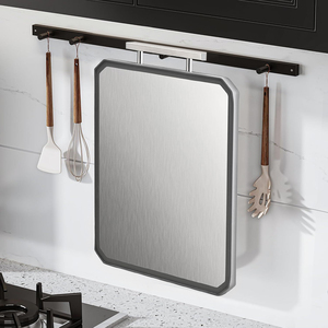 Tabla de Cortar Multifuncional de Doble Cara con Área de Rallado, Acero Inoxidable y Fibra de Trigo para Cocina Casera - Product Image 5