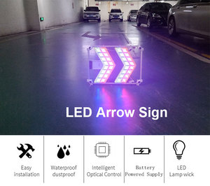 Panneau de signalisation directionnel à LED solaire portable en plastique avec plusieurs modes de clignotement, indice de protection IP66, pour utilisation sur autoroute - Product Image 2