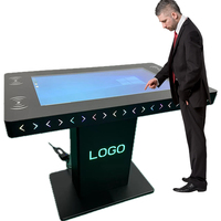 Software de reconocimiento de objetos de carga inalámbrica 43 pulgadas Smart LCD Touch Table Windows OS OEM Marquee Lamp Cash Coin Digital Poster