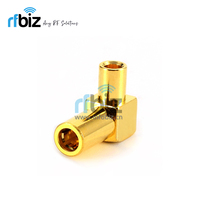 Connecteur femelle à angle droit INERGEK SSMB-KWB2 avec mécanisme de couplage à clipser pour câble semi-rigide/semi-flexible 405
